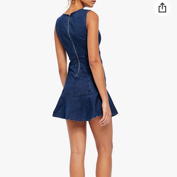 Free People “Alex” Denim Dress NWT - Picture 4 of 5